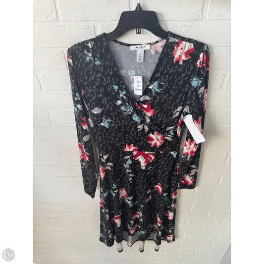 Dress Casual Midi By White House Black Market In Black & Grey, Size: S