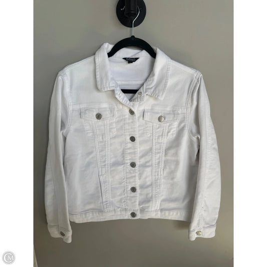 Jacket Denim By Buffalo David Bitton In White Denim, Size: M