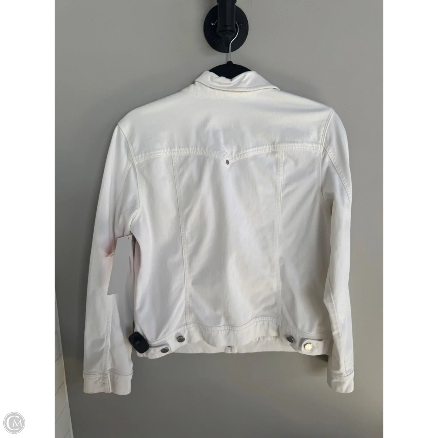 Jacket Denim By Liverpool In White Denim, Size: M
