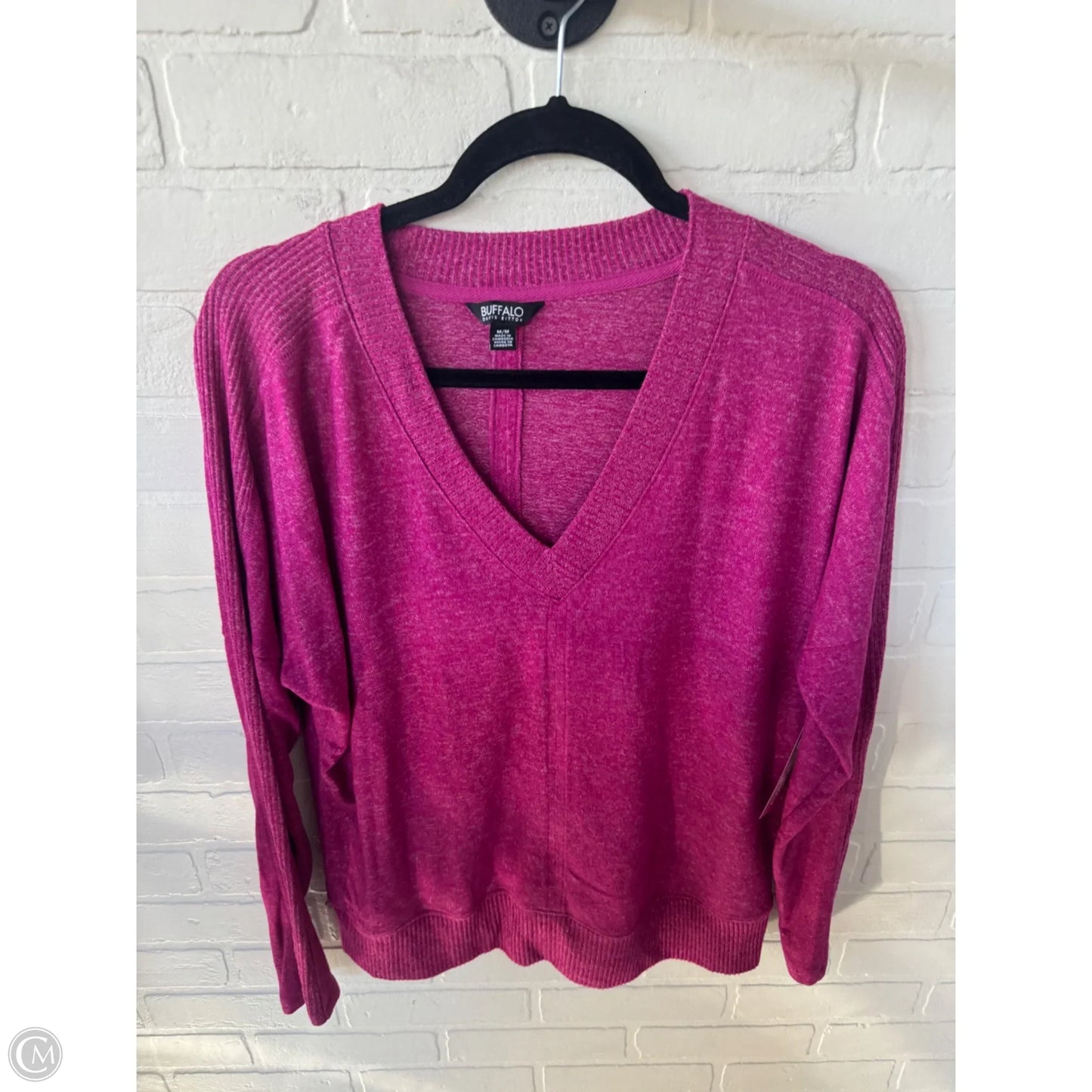 Top Long Sleeve By Buffalo David Bitton In Pink, Size: M