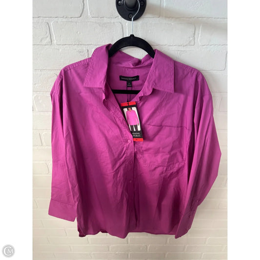 Top Long Sleeve By Banana Republic In Purple, Size: M