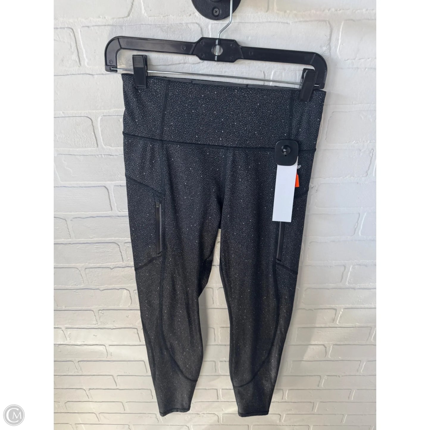 Athletic Leggings By Athleta In Black & Grey, Size: 4