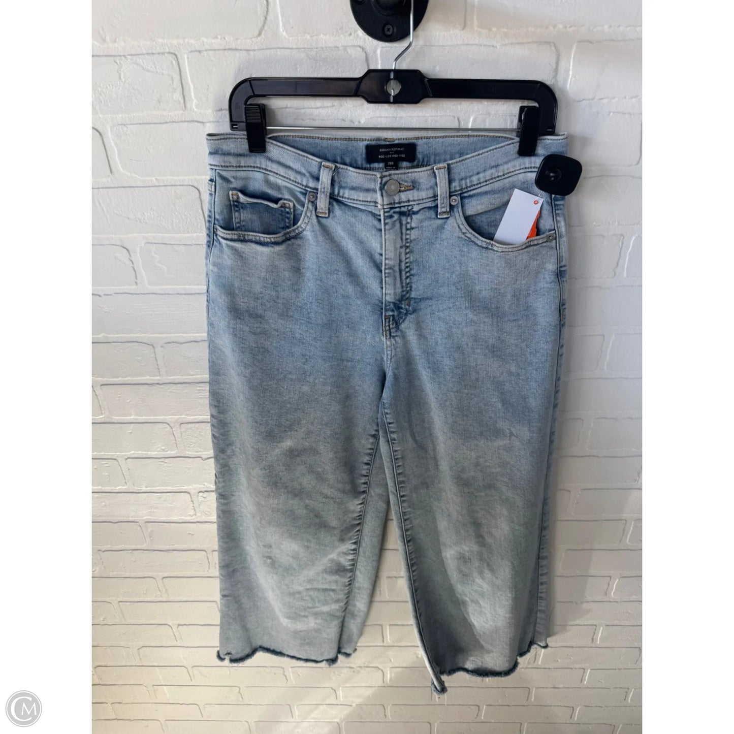 Jeans Wide Leg By Banana Republic In Blue Denim, Size: 8