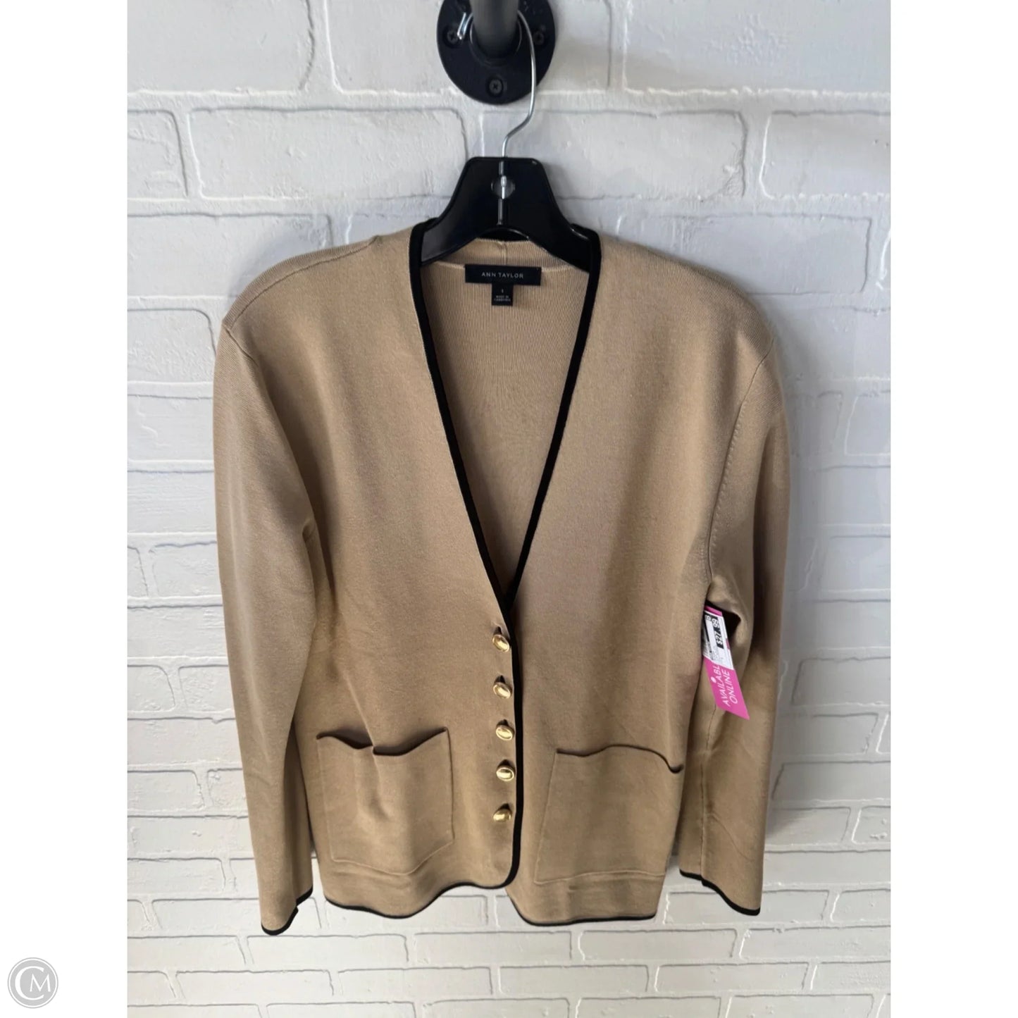 Blazer By Ann Taylor In Black & Tan, Size: S