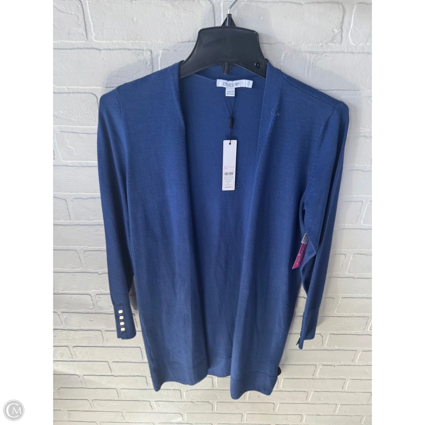 Sweater Cardigan By Chicos In Blue, Size: S
