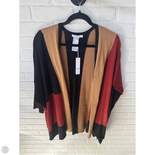 Sweater Cardigan By Chicos In Black & Brown, Size: S