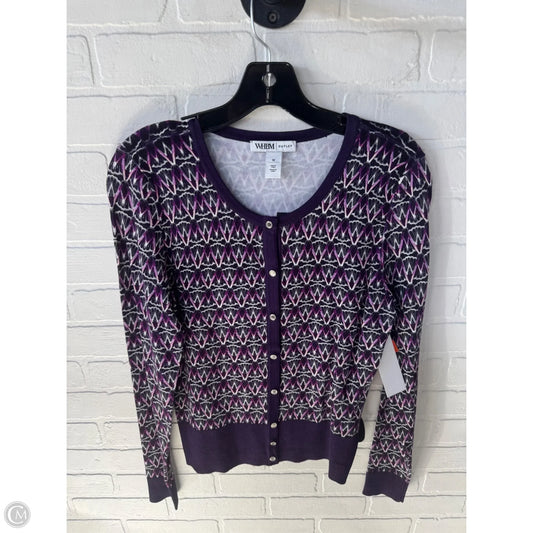 Sweater Cardigan By White House Black Market In Purple, Size: M