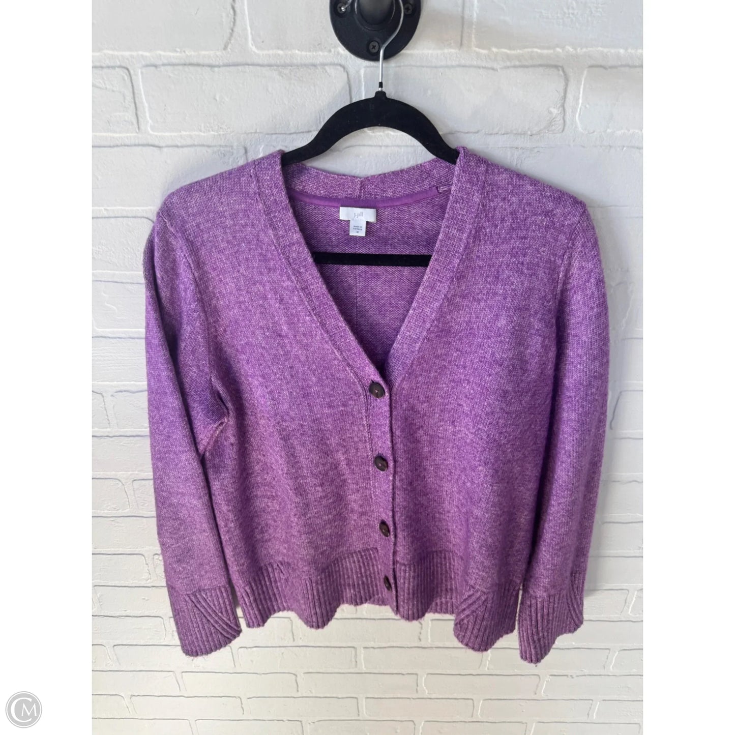 Sweater Cardigan By J. Jill In Purple, Size: M