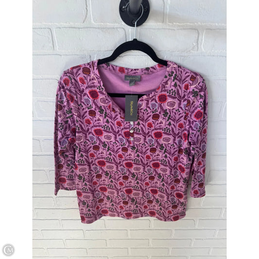 Top 3/4 Sleeve By Style And Company In Purple, Size: S