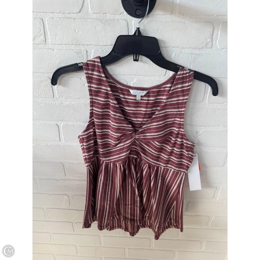 Top Sleeveless By Lucky Brand In Red & White, Size: S