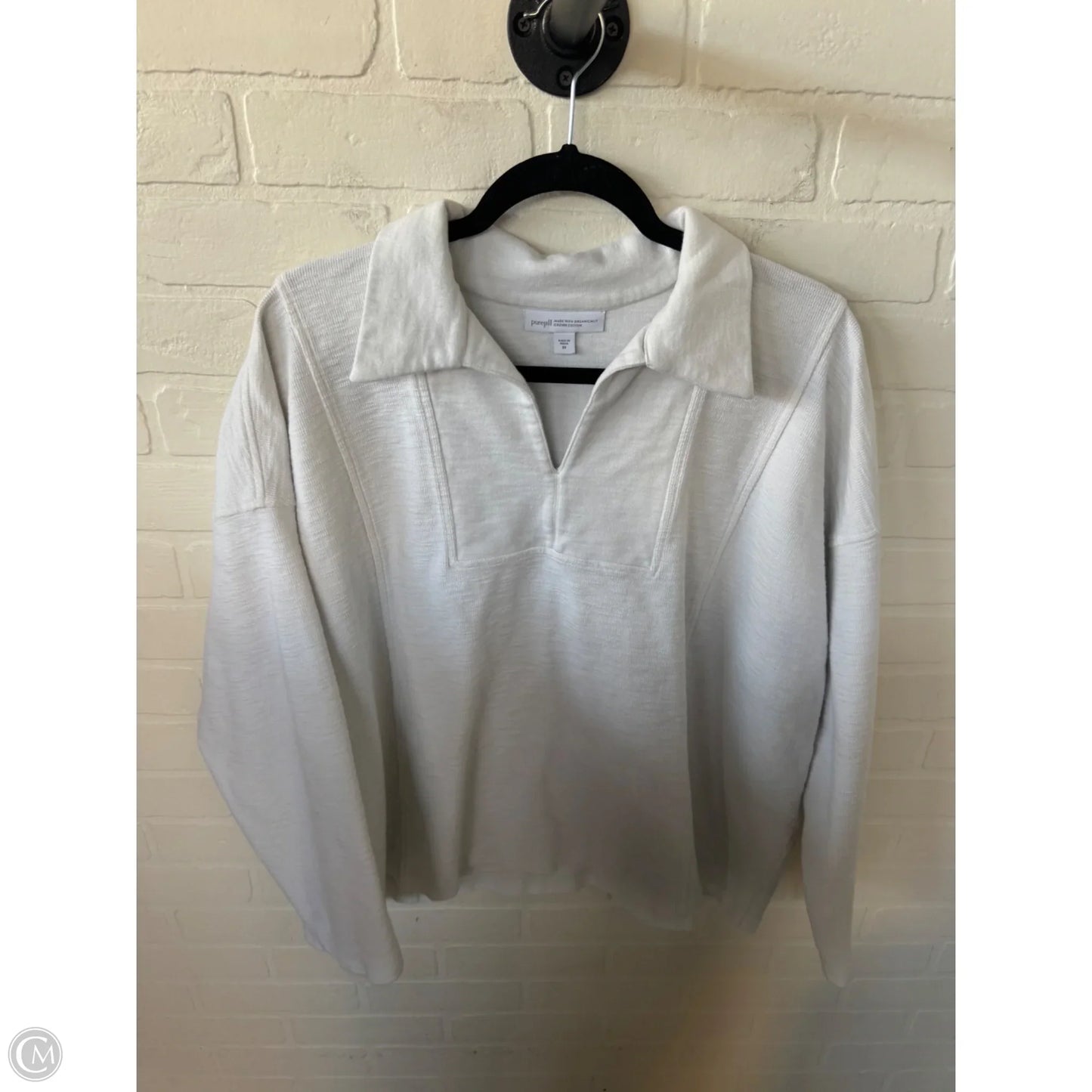 Sweatshirt Collar By Pure Jill In White, Size: 2x