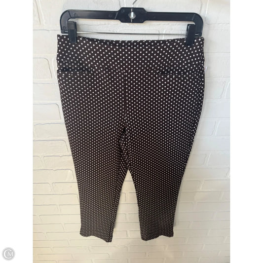 Pants Cropped By Chicos In Brown & Cream, Size: 4