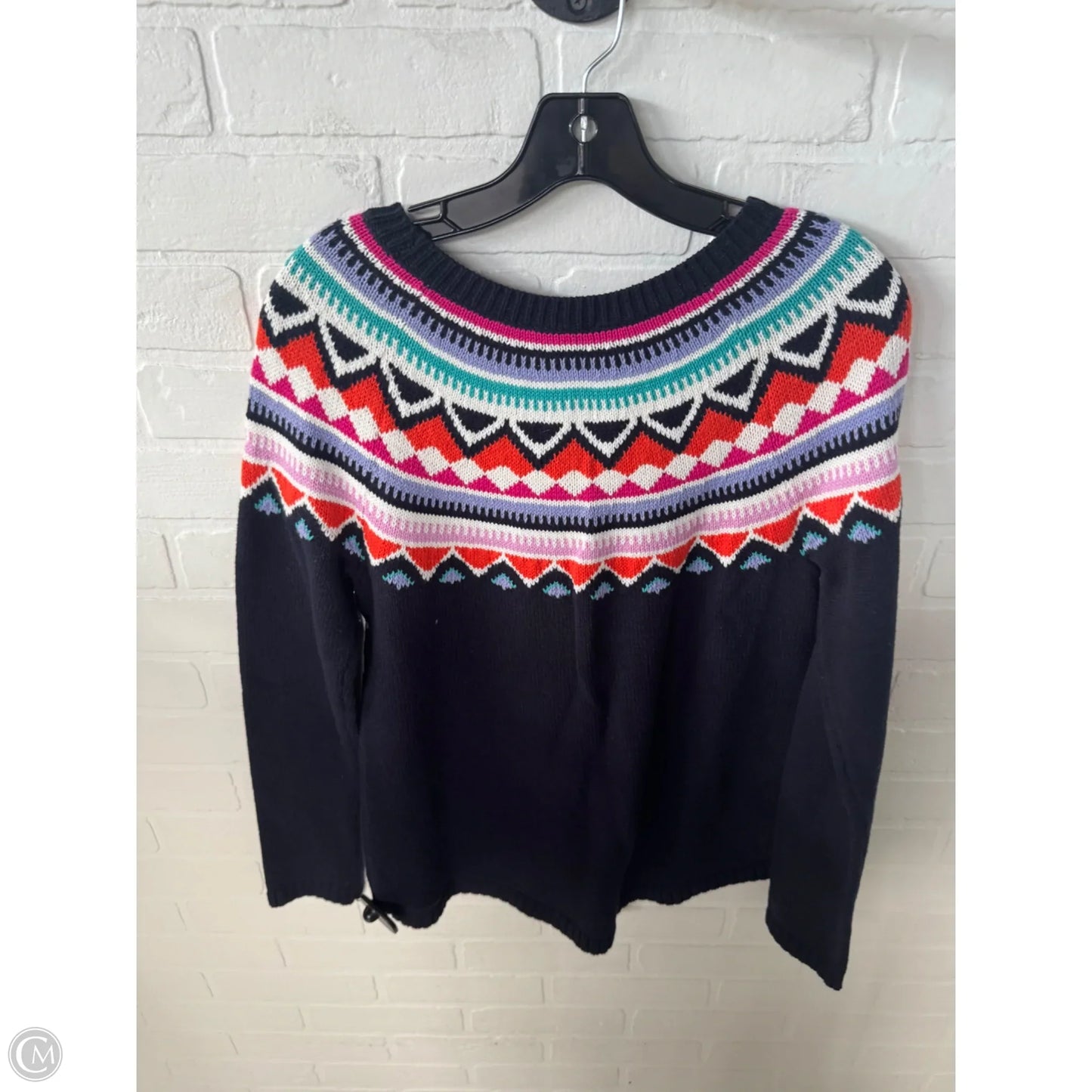 Sweater By Talbots In Blue & Orange, Size: M