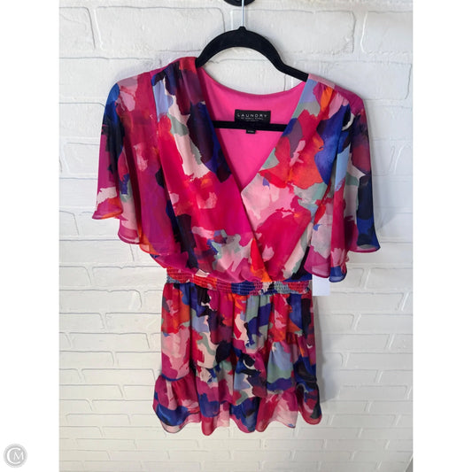 Dress Casual Short By Laundry In Blue & Pink, Size: M