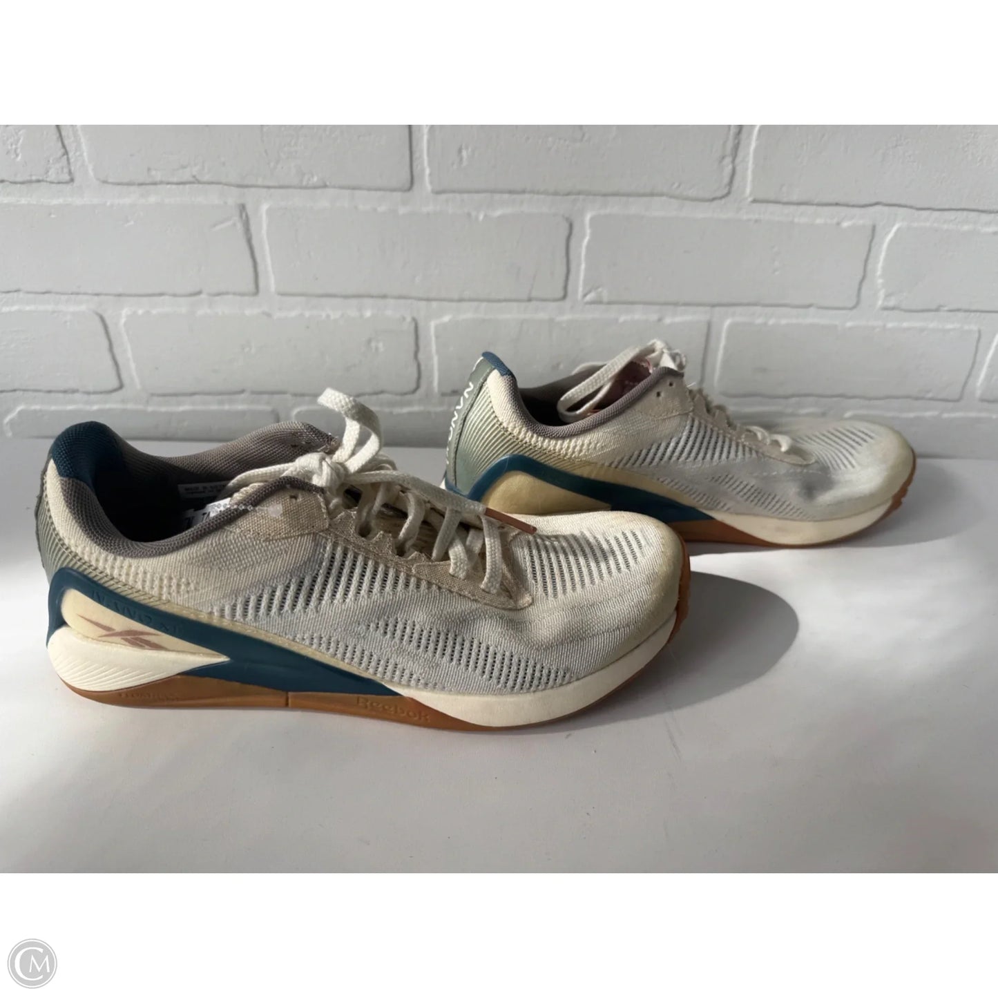 Shoes Athletic By Reebok In Blue & Tan, Size: 7.5