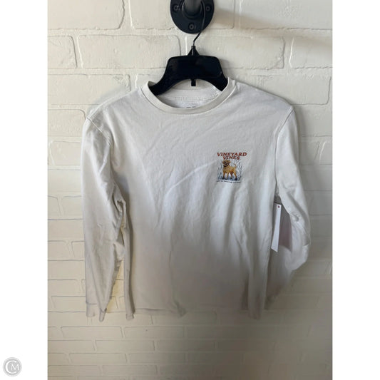Top Long Sleeve By Vineyard Vines In Cream, Size: Xs