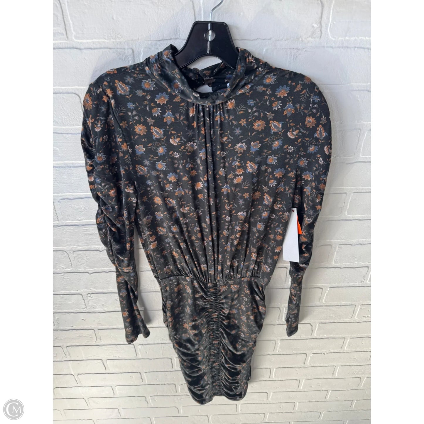 Dress Casual Midi By Evereve In Grey & Orange, Size: Xs
