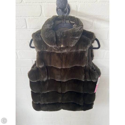 Vest Faux Fur & Sherpa By Via Spiga In Green, Size: M