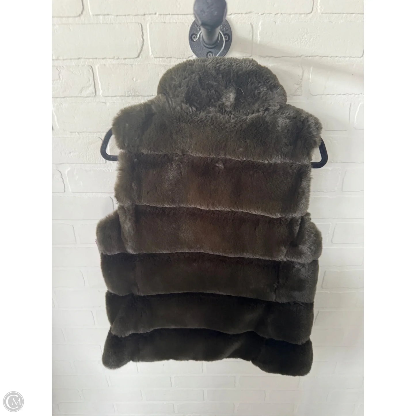 Vest Faux Fur & Sherpa By Via Spiga In Green, Size: M