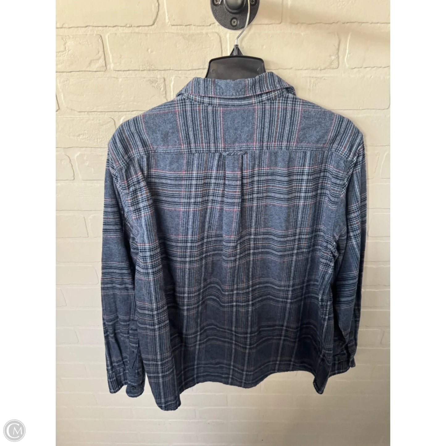 Top Long Sleeve By Eddie Bauer In Blue & Orange, Size: Xxl