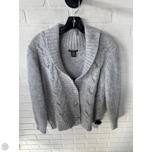 Sweater Cardigan By Eddie Bauer In Grey, Size: Xl