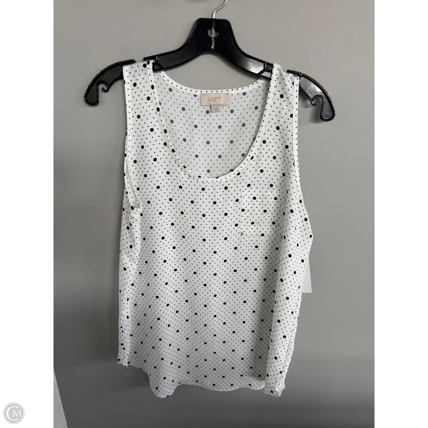 Top Sleeveless Basic By Loft In Black & White, Size: M