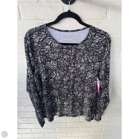 Athletic Top Long Sleeve Crewneck By 32 Degrees In Grey & White, Size: L