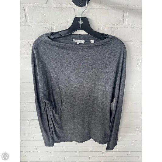 Top Long Sleeve Basic By Vince In Grey, Size: M