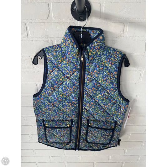Vest Puffer & Quilted By J. Crew In Blue & Green, Size: S