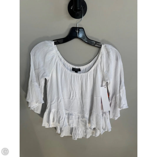 Top Short Sleeve By Top Shop In White, Size: S