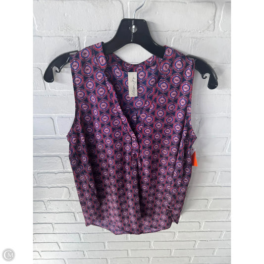 Top Sleeveless By Allison Joy In Blue & Red, Size: Xs