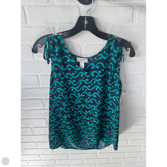 Top Sleeveless Basic By Loft In Blue & Green, Size: Xs