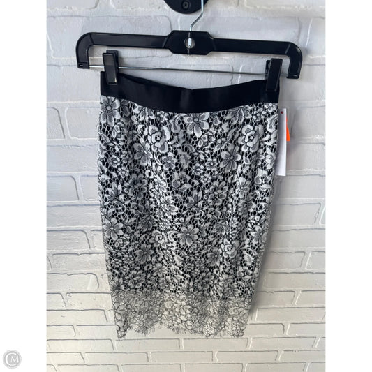 Skirt Midi By Express In Black & White, Size: 0