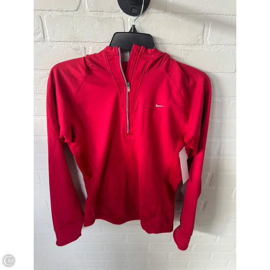 Athletic Sweatshirt Hoodie By Nike In Red, Size: M