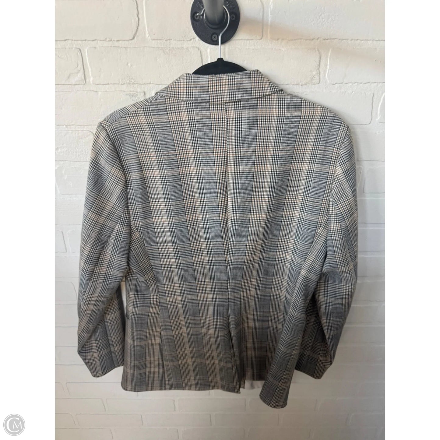 Blazer By H&m In Grey & Tan, Size: M