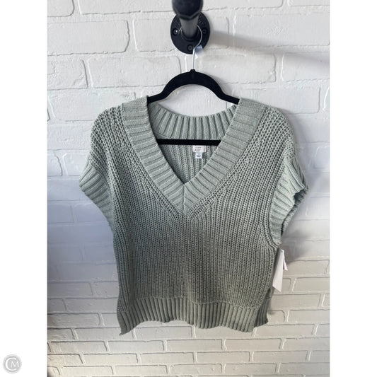 Vest Sweater By A New Day In Green, Size: S