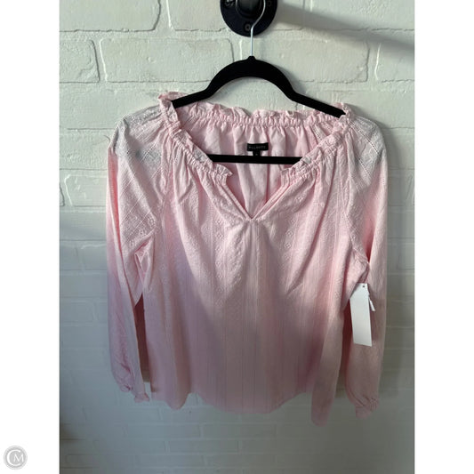 Top Long Sleeve By Talbots In Pink, Size: M