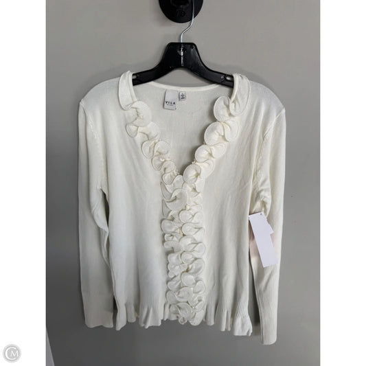 Sweater Cardigan By Vila Milano In Cream, Size: L