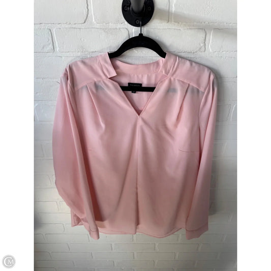 Top Long Sleeve By Talbots In Pink, Size: L