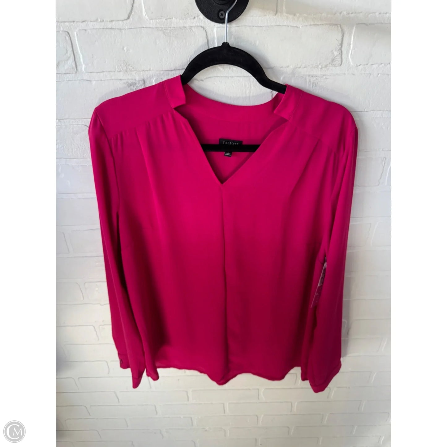 Top Long Sleeve By Talbots In Pink, Size: L