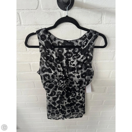 Top Sleeveless By Karen Kane In Black & Grey, Size: Xl