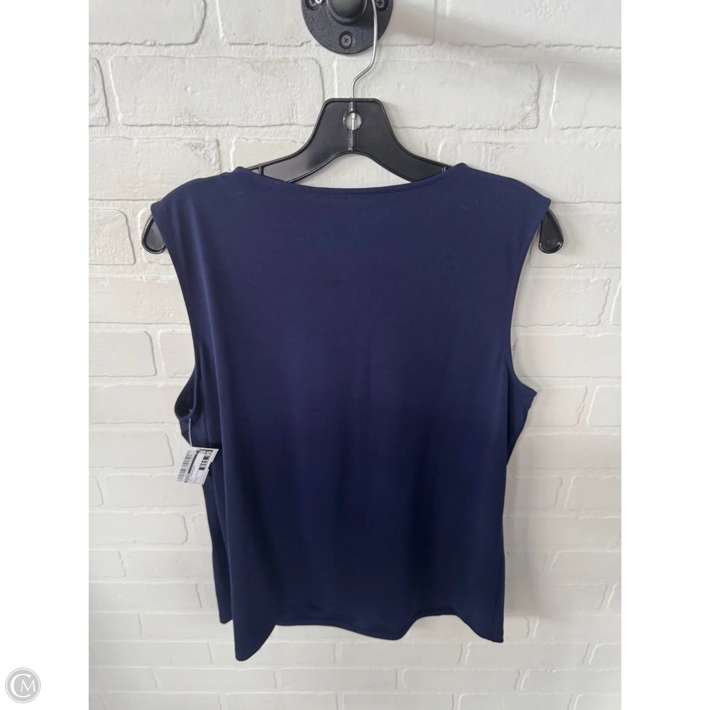 Top Sleeveless By Kasper In Blue, Size: L