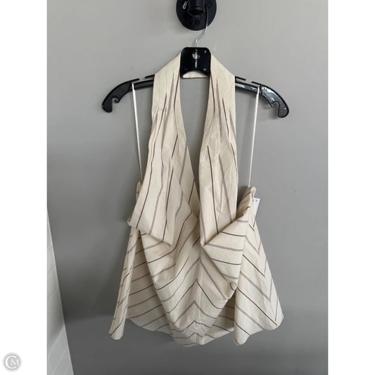 Top Sleeveless By Banana Republic In Brown & Cream, Size: Xl