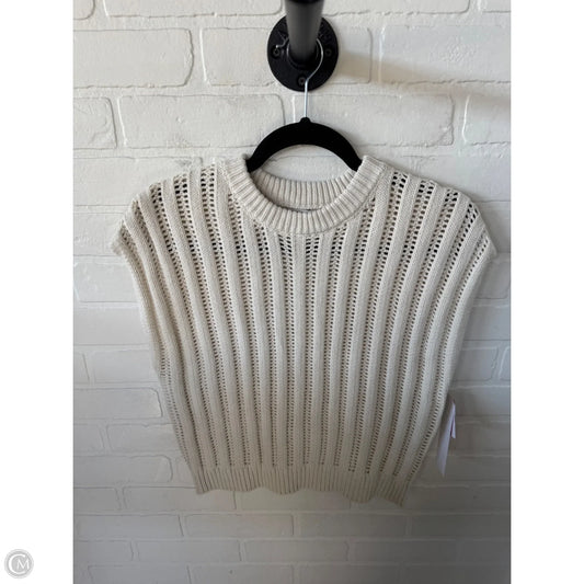 Vest Sweater By Moon And Madison In Cream, Size: S