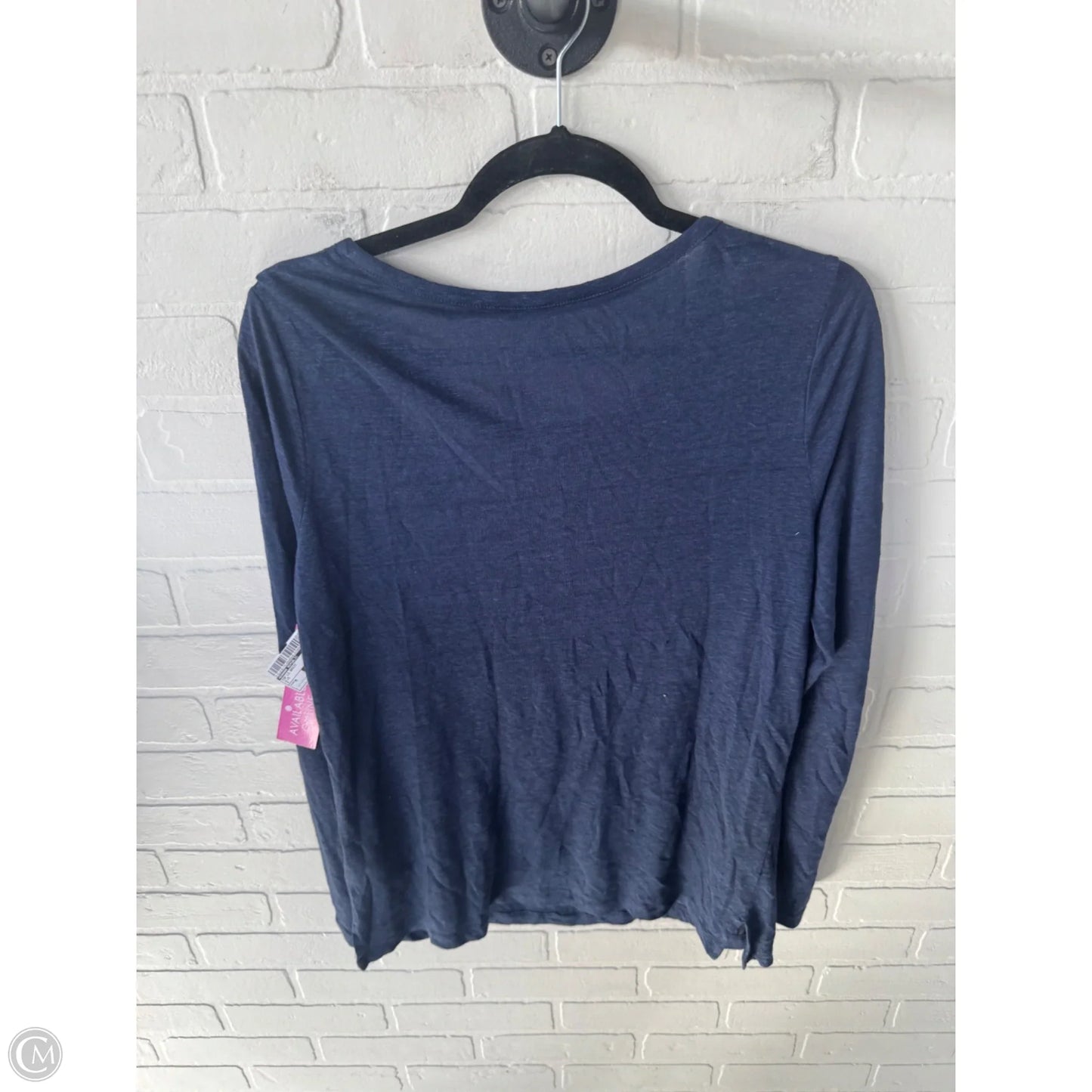 Top Long Sleeve Basic By Banana Republic In Blue, Size: M