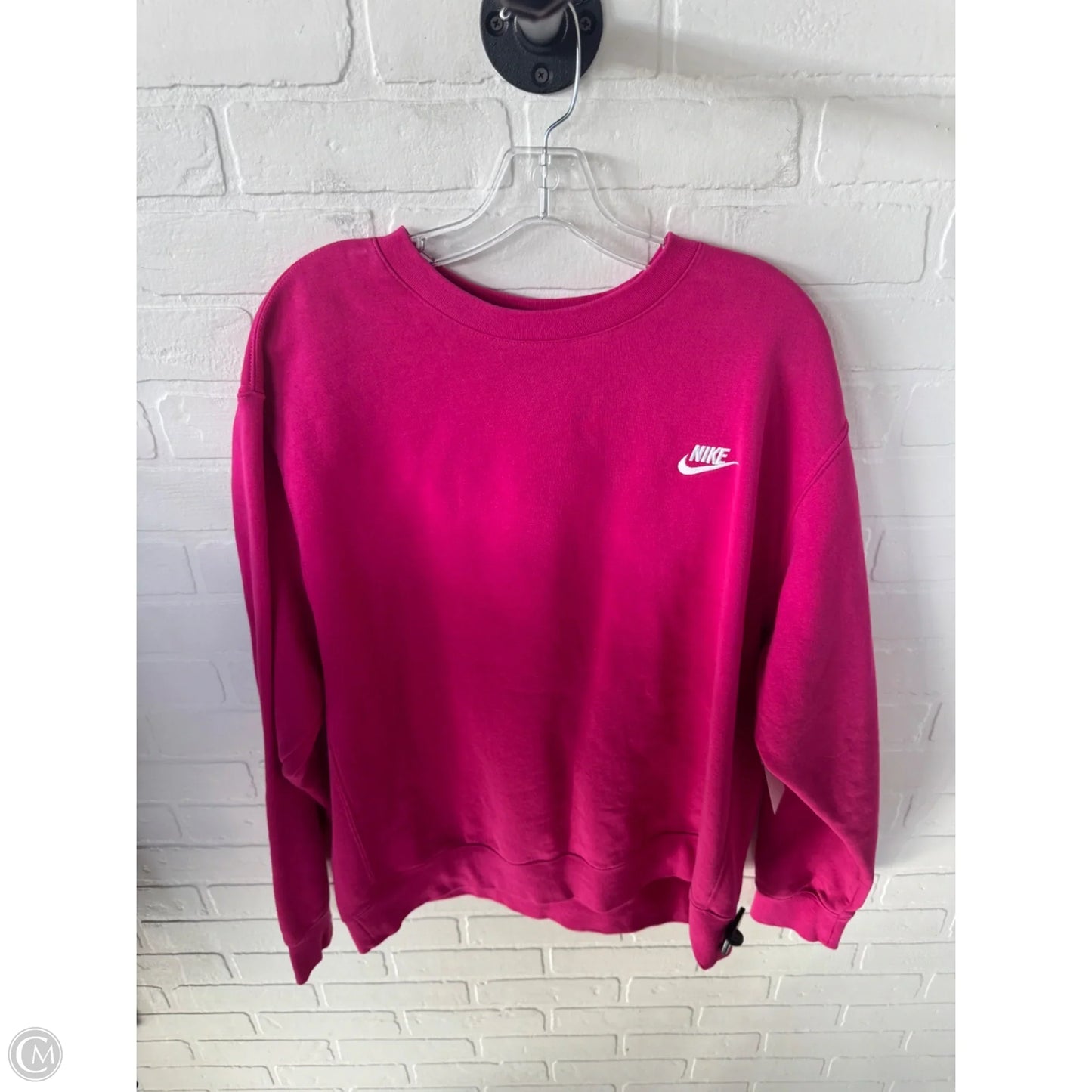 Athletic Sweatshirt Crewneck By Nike In Pink, Size: Xl