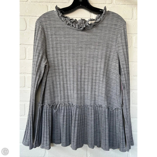 Top Long Sleeve By Altard State In Grey, Size: L