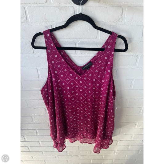 Top Sleeveless By Lane Bryant In Pink & White, Size: 1x