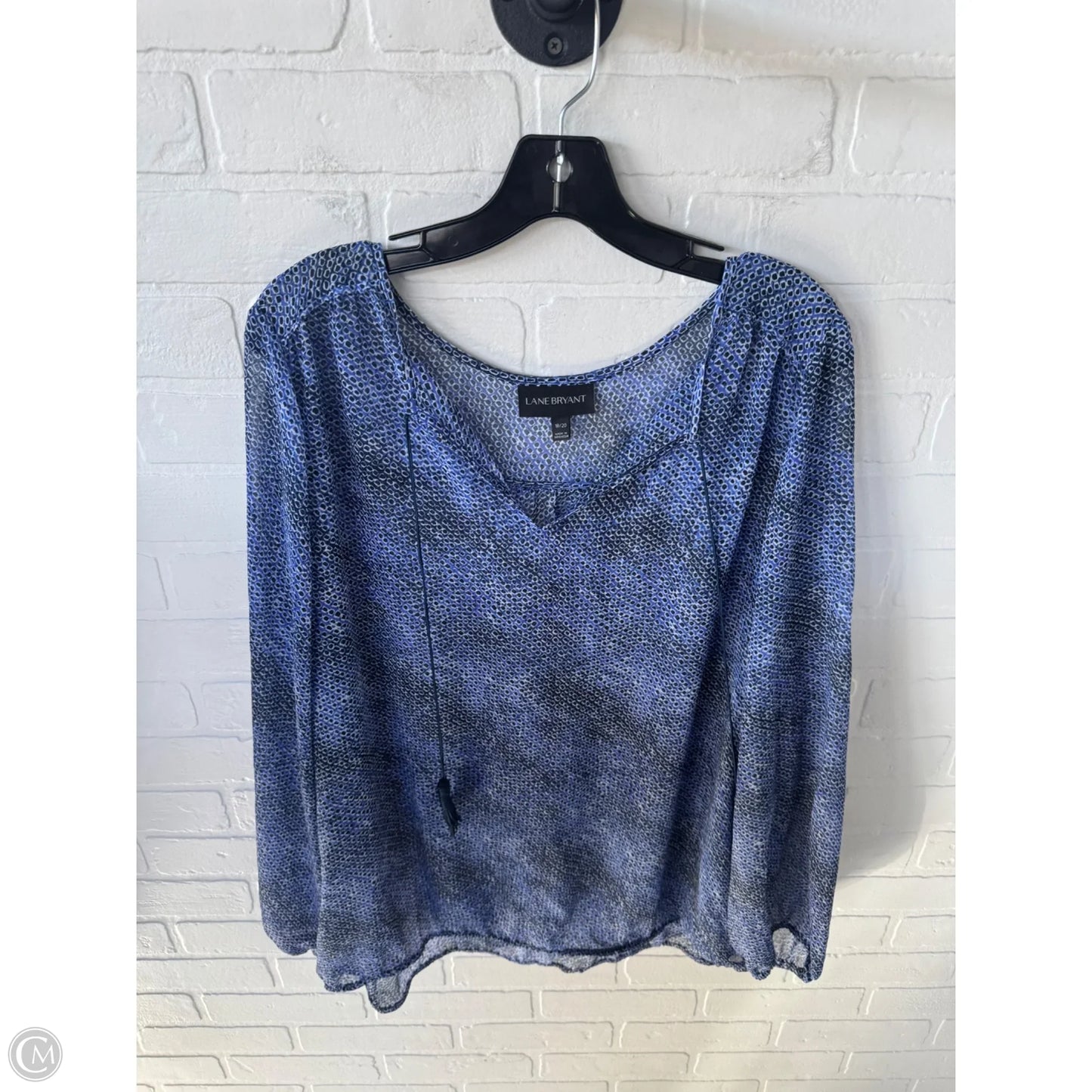 Top Long Sleeve By Lane Bryant In Blue, Size: 1x