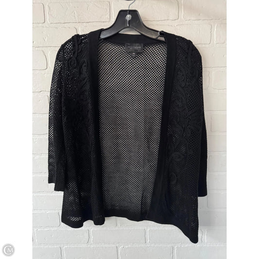 Sweater Cardigan By Investments In Black, Size: Sp